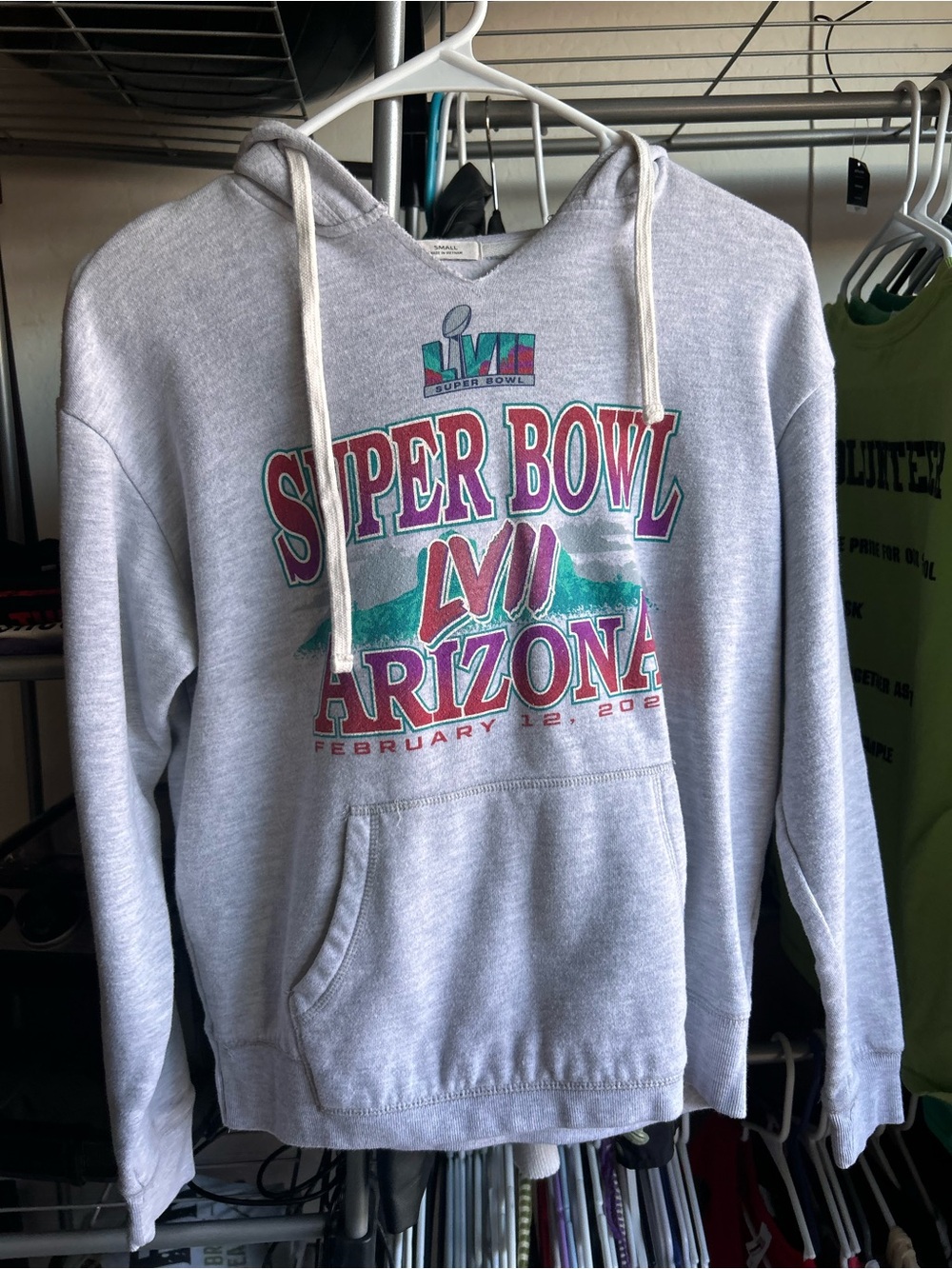 47 Gray Super Bowl LVII Arizona Graphic Zip-Up Sweater